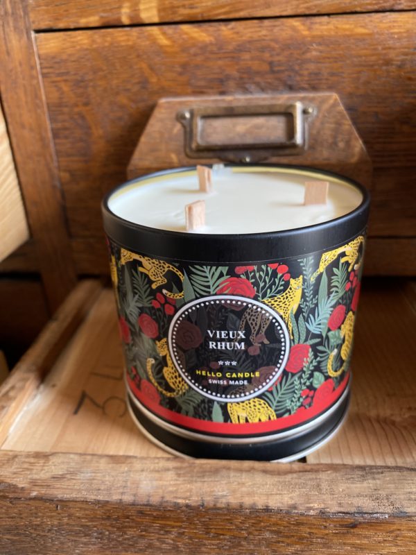 bougie vieux rhum hello candle cerise noire