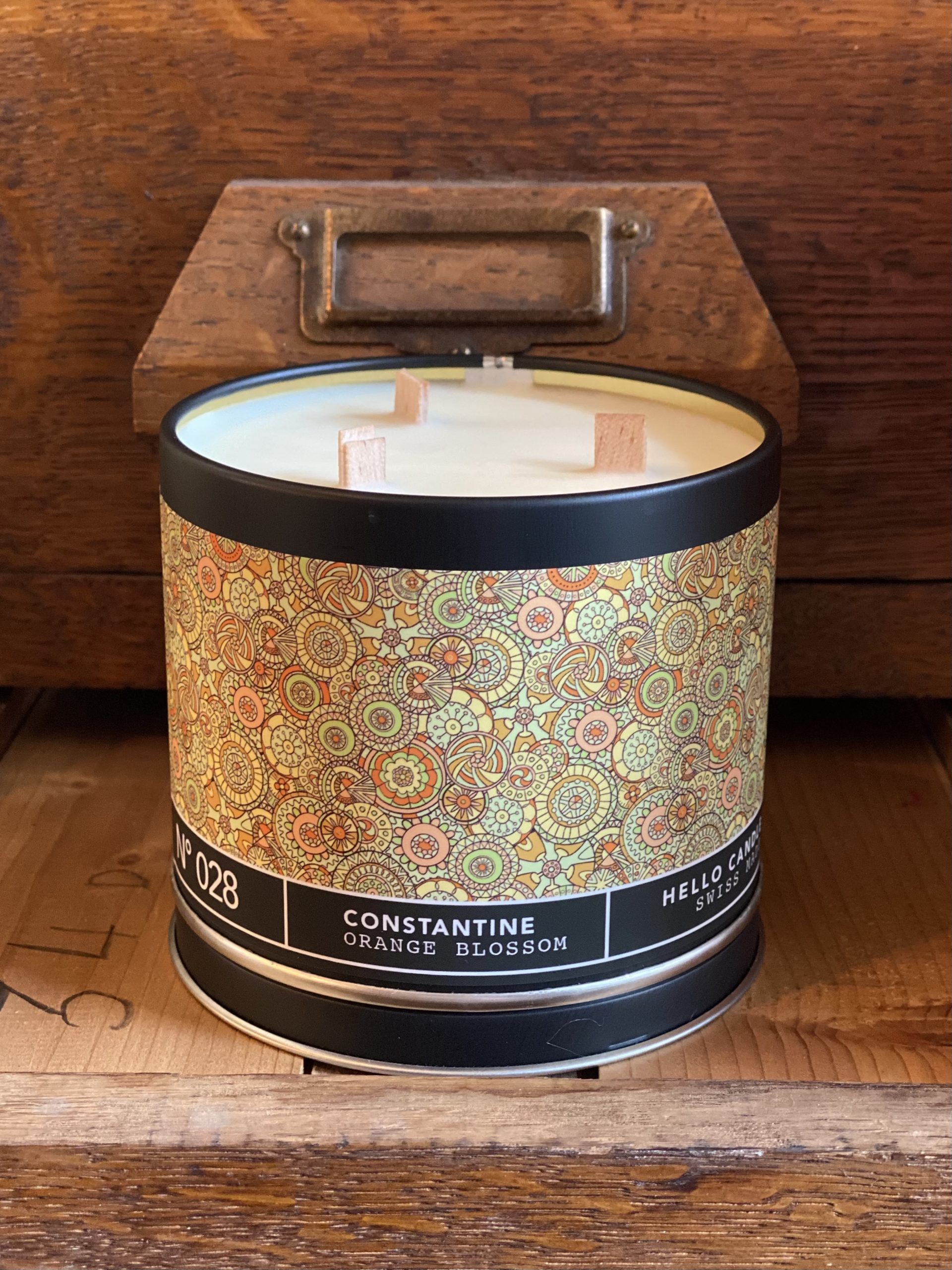 Bougie fleur d'oranger grande cerise noire