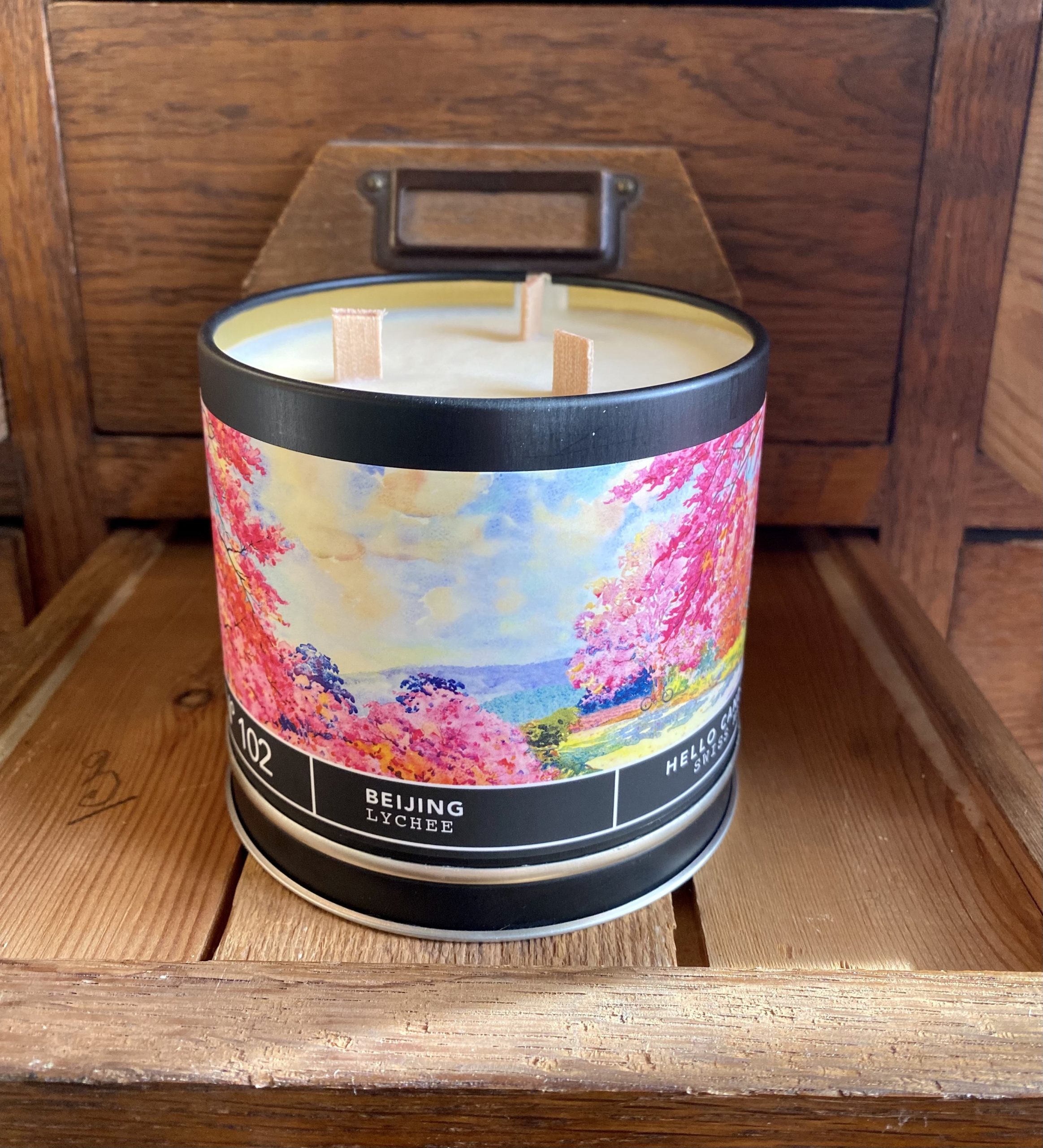 bougie Lychee gd cerise noire