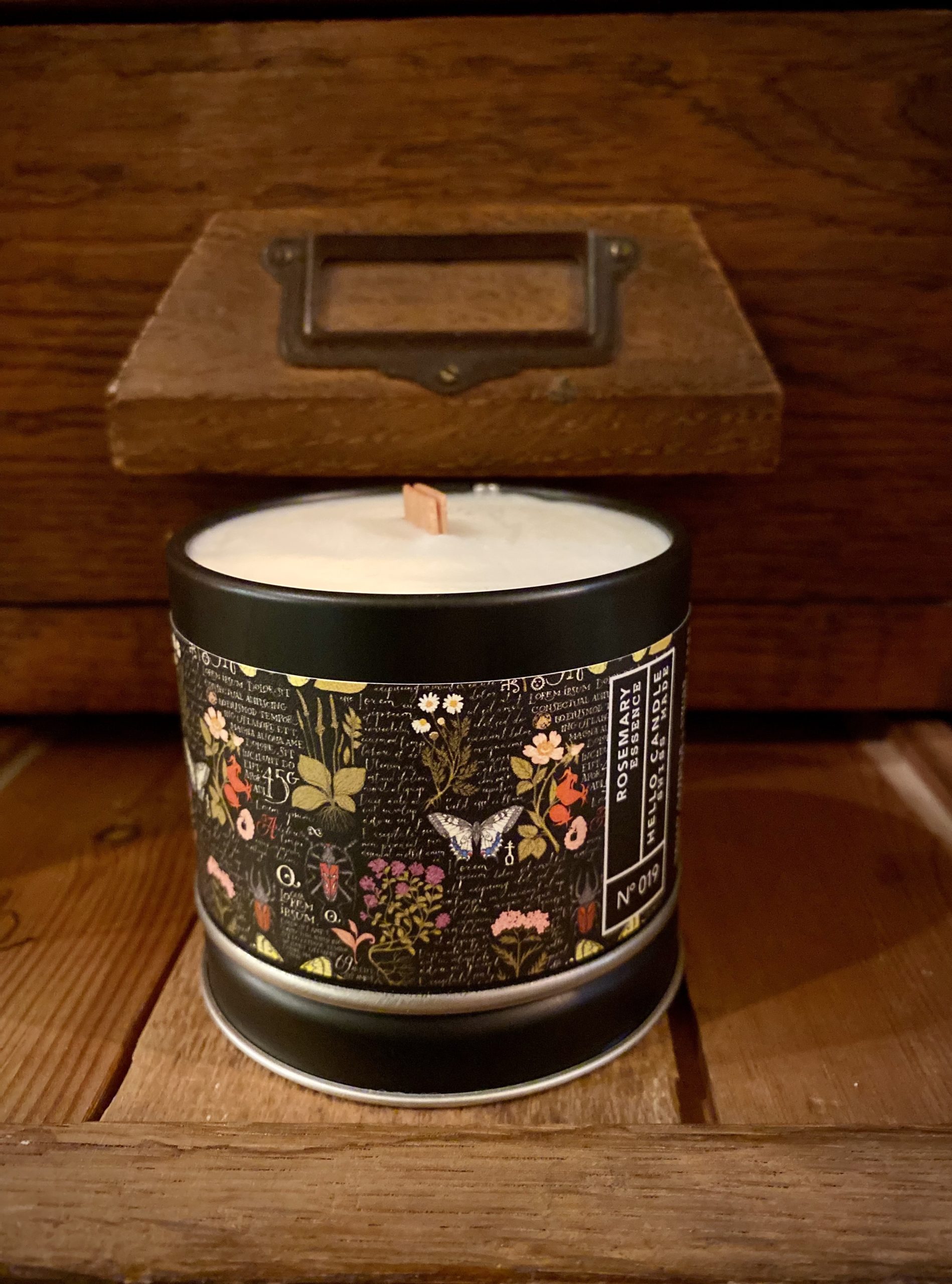 bougie romarin cerise noire
