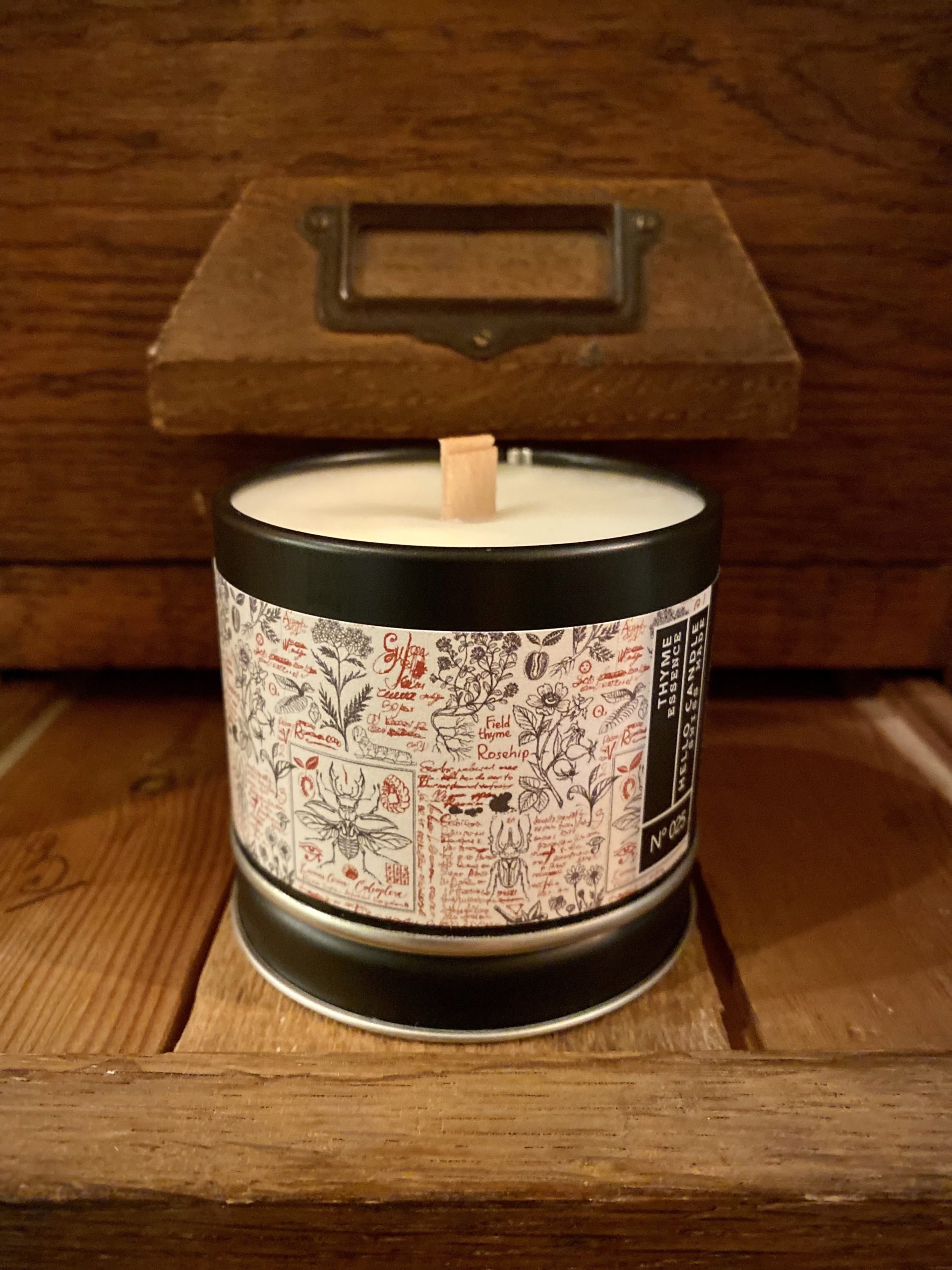 bougie thym cerise noire