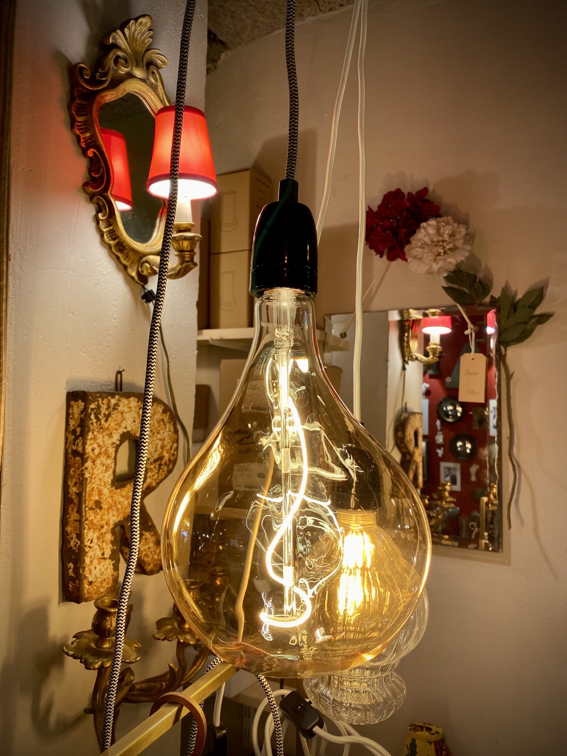 Ampoule XL ambrée ou fumée Cerise Noire