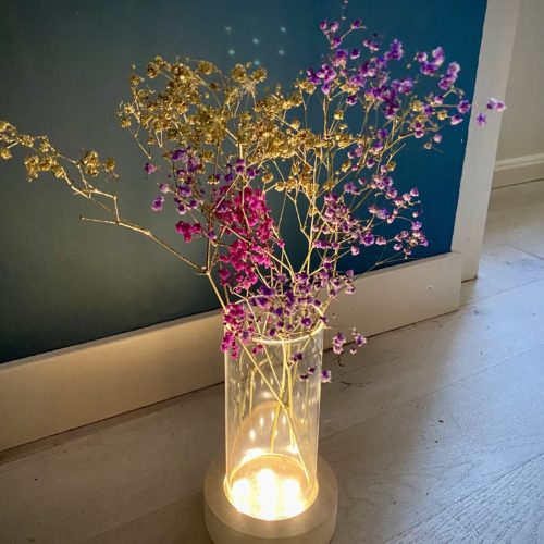 soliflore led cerise noire