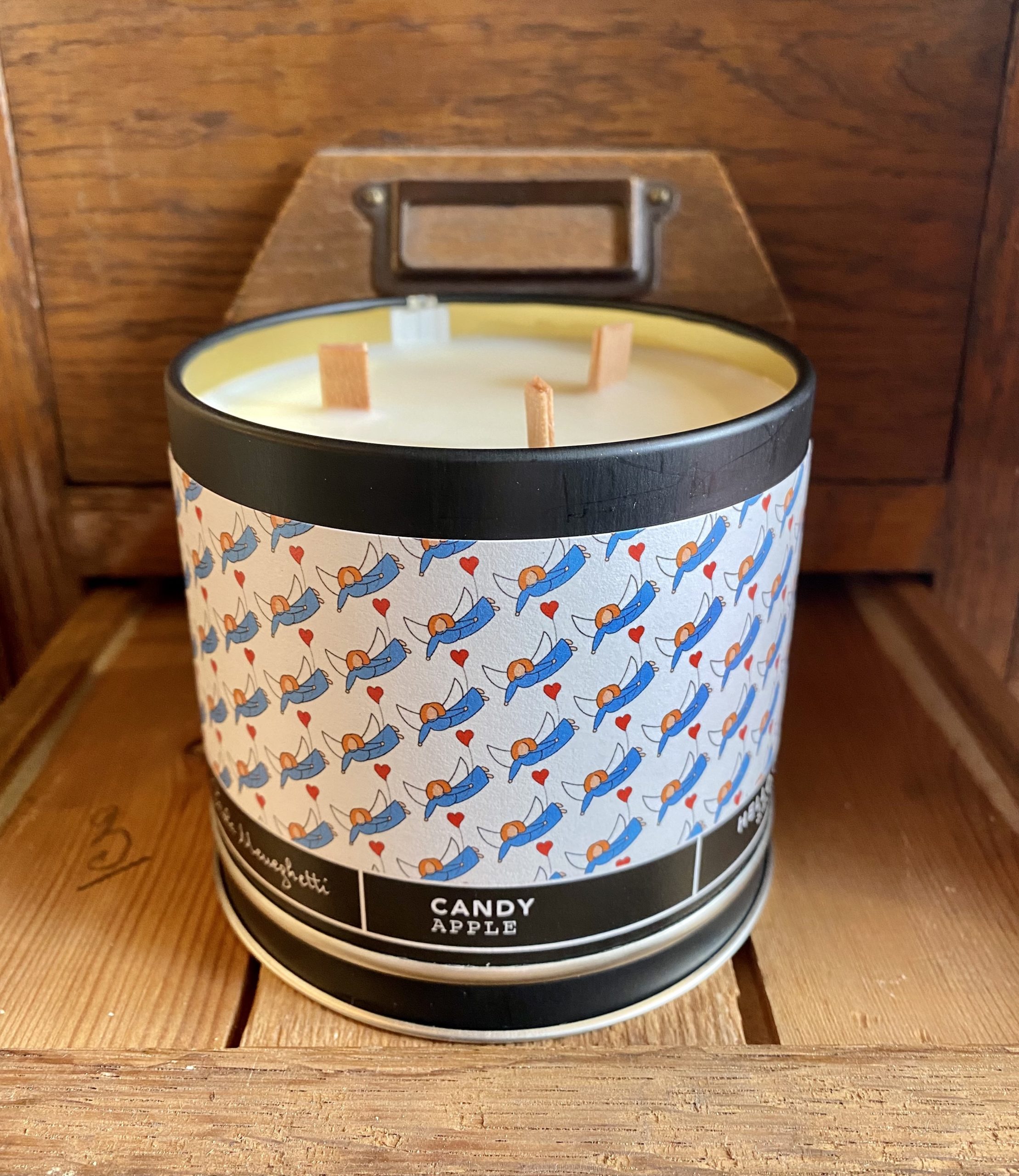 Bougie pomme d'amour cerise noire