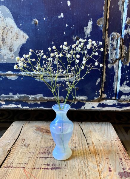 mini vase opaline cerise noire