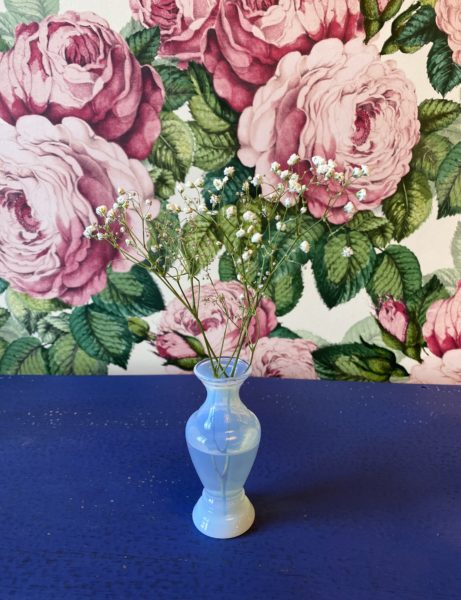 mini vase opaline cerise noire