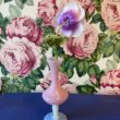 vase opaline rose cerise noire