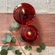 lampe a huile ambree ellipse cerise noire