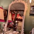 grand miroir blanc cerise noire