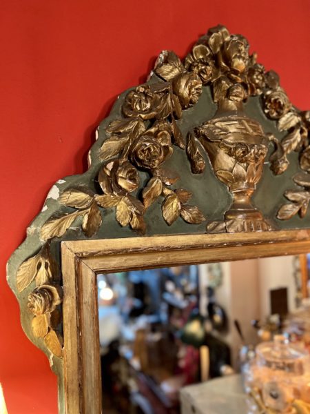 grand miroir doré cerise noire