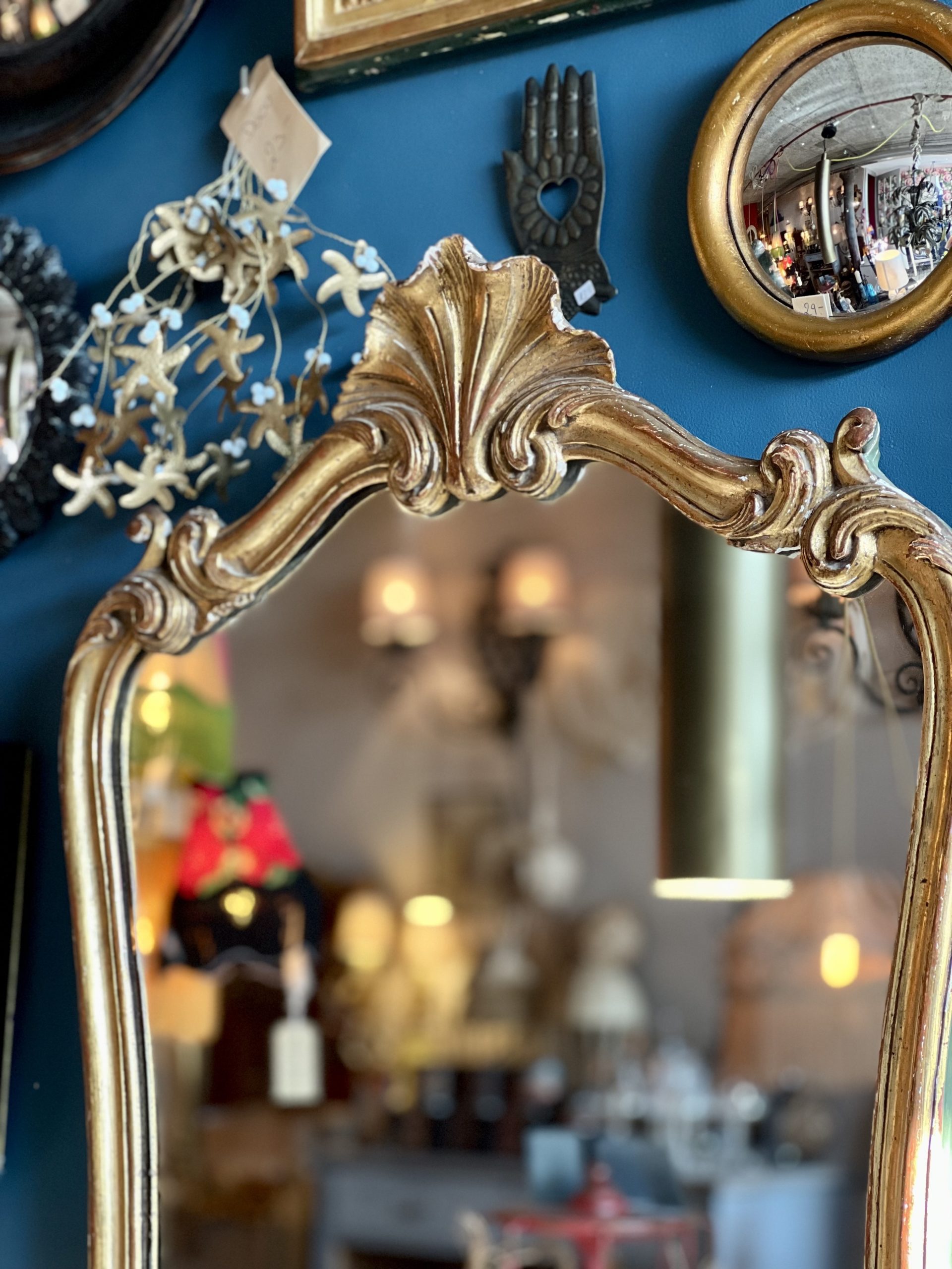 miroir doré cerise noire