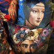coussin voglio bene cerise noire