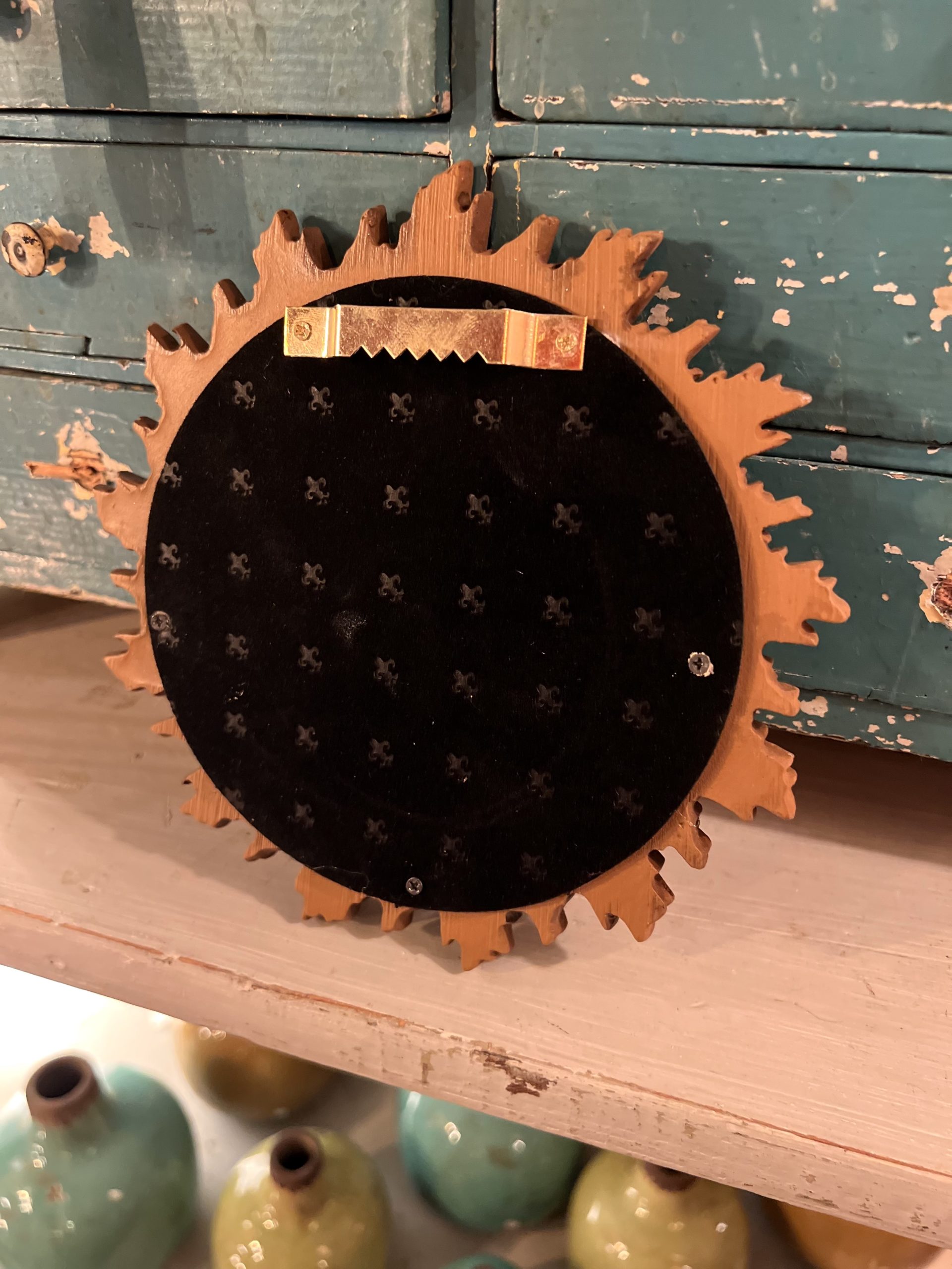 petit miroir soleil or cerise noire