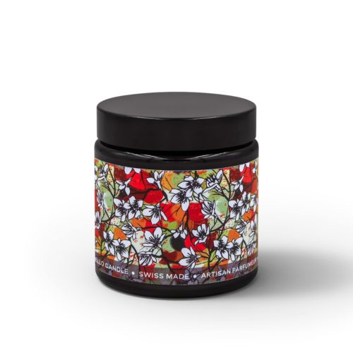 bougie oud 120ml hello candle cerise noire