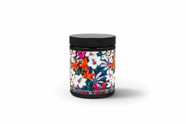 bougie monoi 180ml hello candle cerise noire