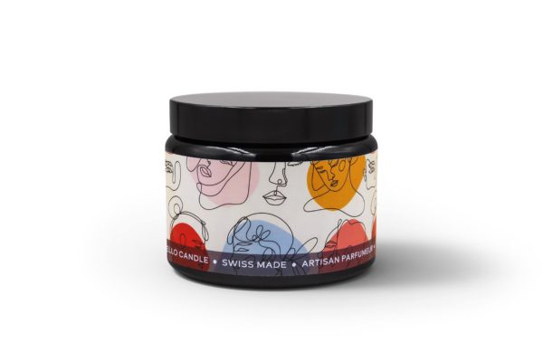 bougie vanille 500ml hello candle cerise noire