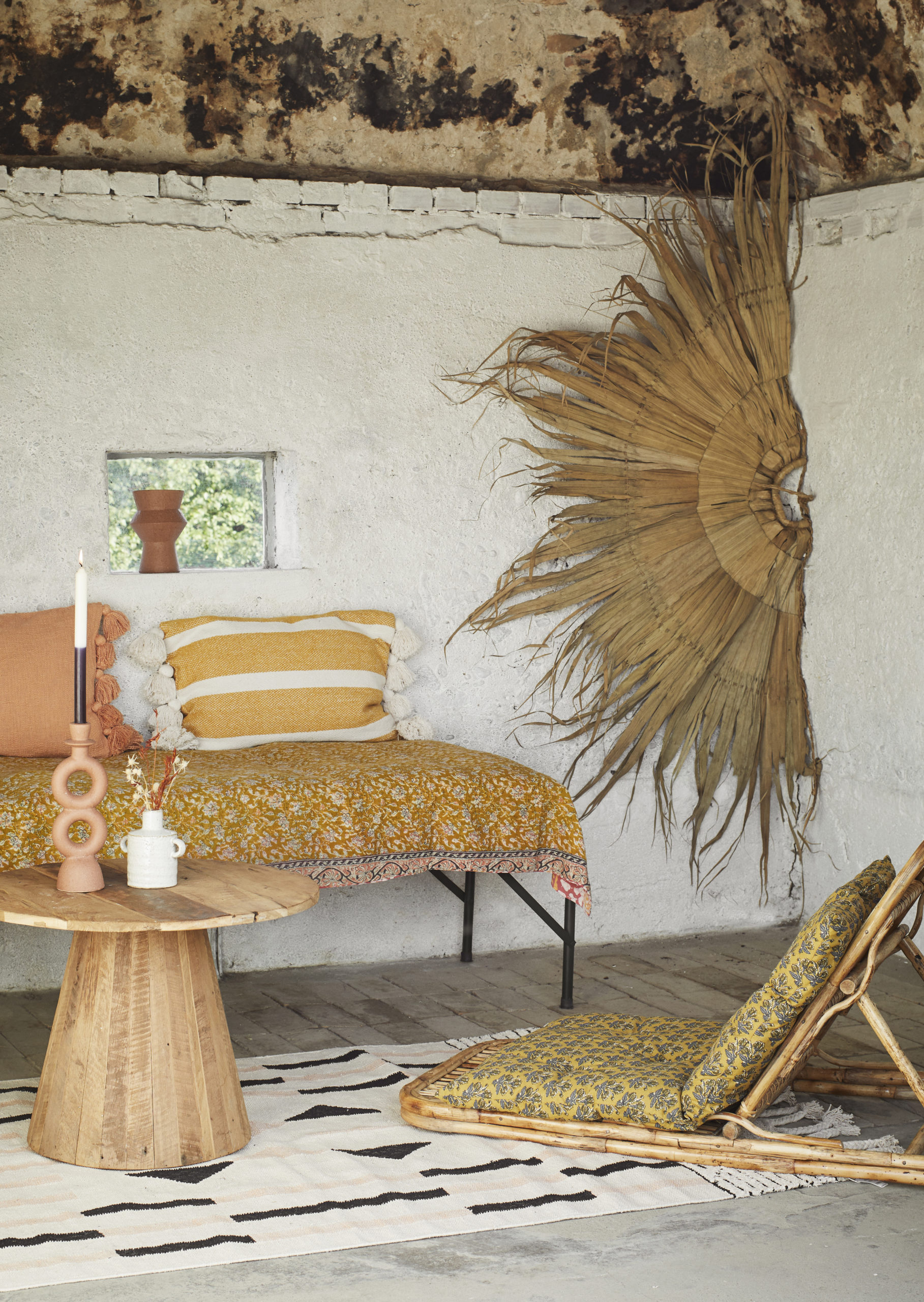 matelas moutarde cerise noire